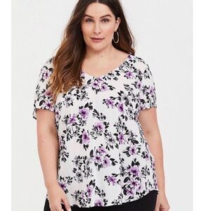 Torrid Abbey Floral Bow-Back Top